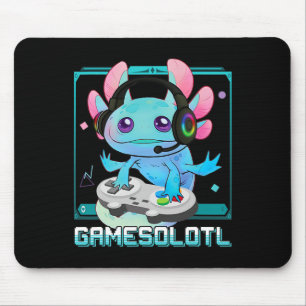 Mousepad Anime-Gótico do Jogador de Vídeo Axolotl Kawaii Pa