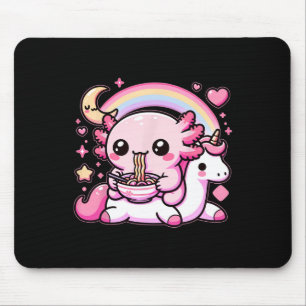 Mousepad Anime Kawaii Axolotl Comendo Ramen Noodles Tee