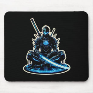 Mousepad Anime Samurai Gamer Warrior Sci-fi Cyber Punk Futu