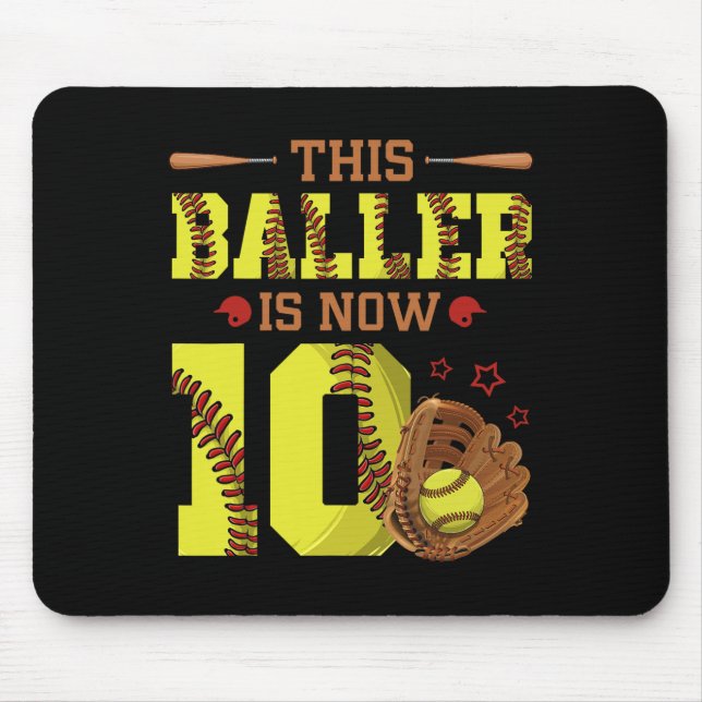Mousepad Aniversário de 10 anos de idade Softll Esta Ller A (Frente)