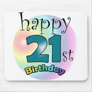 Mousepad Aniversário de 21 anos feliz