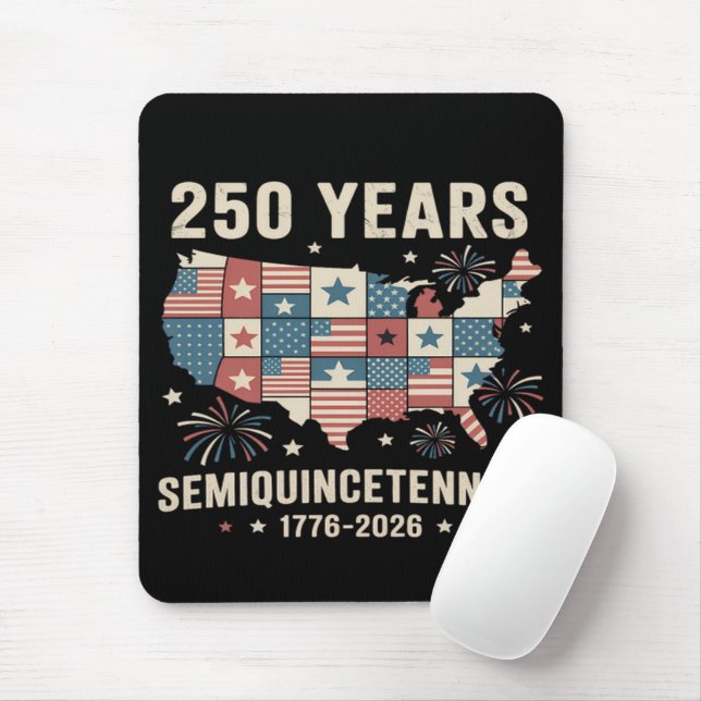 Mousepad aniversário de 250 anos da independência dos eua (Com mouse)