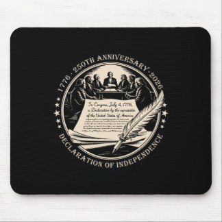 Mousepad Aniversário de 250 anos dos EUA 1776 2026 Declaraç