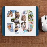 Mousepad Aniversário de 30 anos de Colagem de Fotografias N<br><div class="desc">Crie seu próprio mouse personalizado para um presente de aniversário de 30 anos único. A colagem de fotos número 30 está em um fundo branco com bordas azuis marinhas inteligentes. O design inclui até 14 fotografias diferentes - em diferentes formas e tamanhos - para lhe dar a flexibilidade suficiente para...</div>