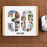 Mousepad Aniversário de 30 anos de Colagem de Fotos Número<br><div class="desc">Crie seu próprio mouse personalizado para um presente de aniversário de 30 anos único. A colagem de fotos número 30 está em um fundo branco com areia bege neutra / bordas amarelas mudas e tipografia moderna de bronze. O design inclui até 14 fotografias diferentes - em diferentes formas e tamanhos...</div>