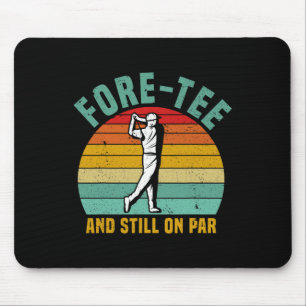 Mousepad Aniversário de 40 anos De Golfe Engraçado Retro Fo