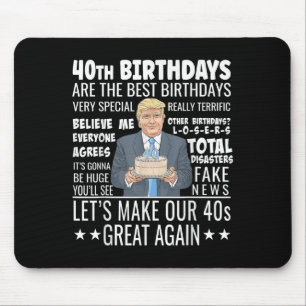 Mousepad aniversário de 40 anos Design - Engraçado Trump Co