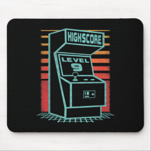 Mousepad Aniversário de 9 anos de idade jogador retrô desbl