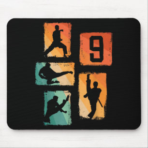 Mousepad Aniversário de 9 anos de Karatê Taekwondo Menino d