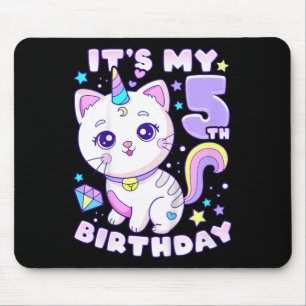 Mousepad Aniversário de criança Garota 5 Anos