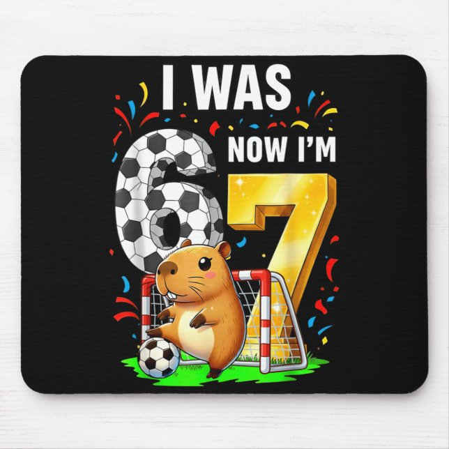 Mousepad Aniversário de Futebol do Capivara Eu Era 6 Agora  (Frente)