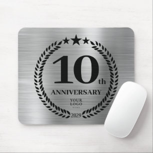 Mousepad Aniversário de negócios do Silver 10º