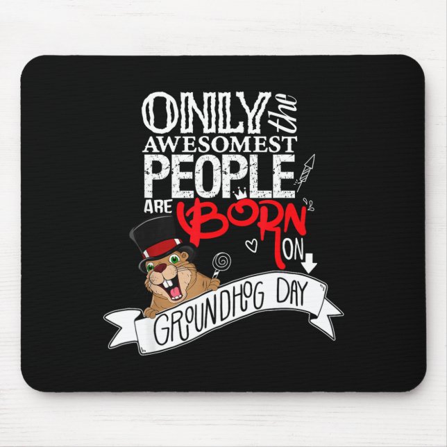 Mousepad Aniversário de Punxsy Phils no Dia do Groundhog 2  (Frente)