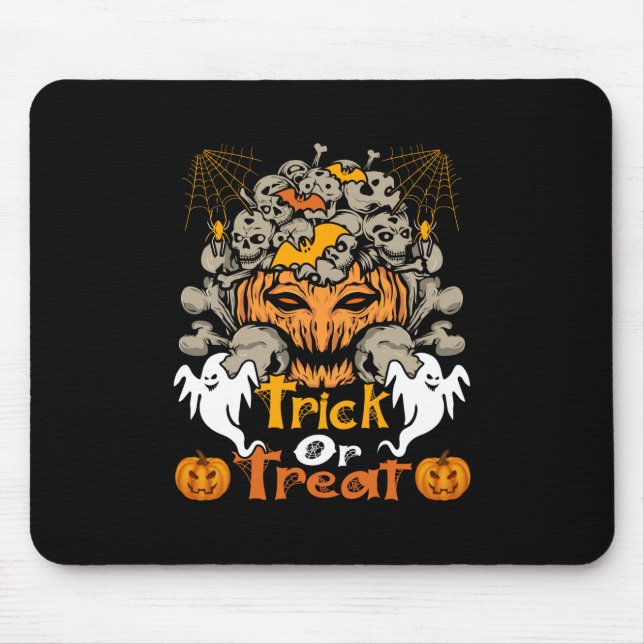 Mousepad Aniversário De Truque Ou De Tratamento De Hallowee (Frente)