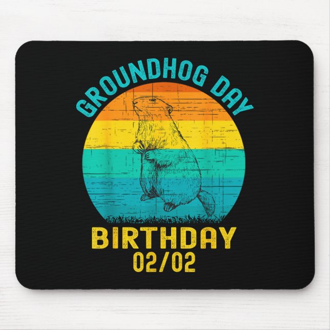 Mousepad Aniversário do Dia da Marmota 2 de Fevereiro Anive (Frente)