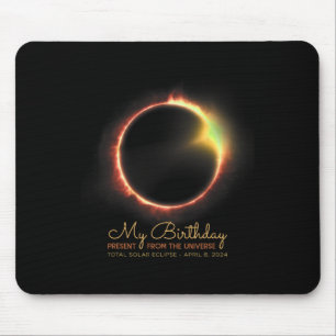 Mousepad Aniversário do Eclipse Solar 2024 de abril 8 Total