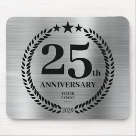 Mousepad Aniversário do logotipo comercial do 25 Silver