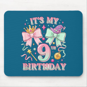 Mousepad Aniversário É Meu 9º Aniversário Fofa Princesas Má