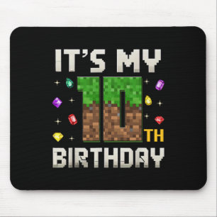 Mousepad Aniversário é o meu 10º Aniversário, jogador de ví