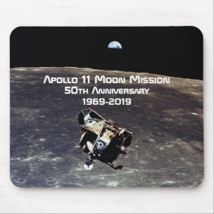 Mousepad Aniversário histórico da missão 50th da lua de