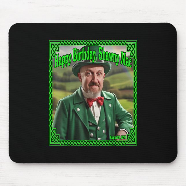 Mousepad Aniversário Irlandês de Shawn 2025 (Frente)