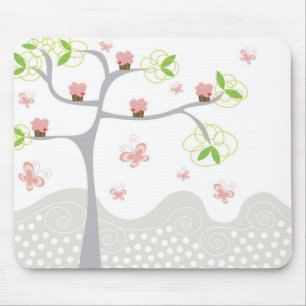 Mousepad Aniversário lunático do doce das borboletas da