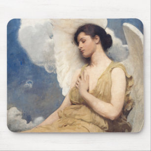 Mousepad Anjo alado sonhando com nuvens