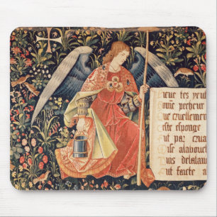 Mousepad Anjo com uma esponja unida a uma haste