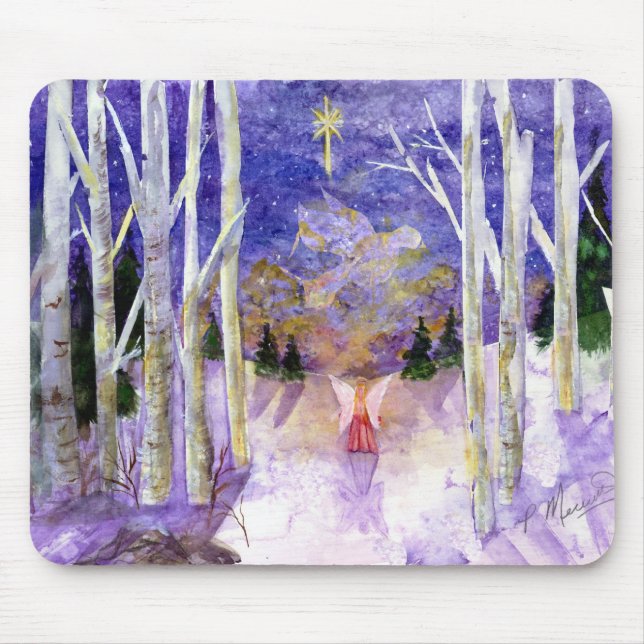 Mousepad Anjo da pomba do Natal (Frente)