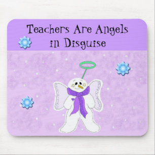 Mousepad Anjo de Neve com Mensagem do Professor