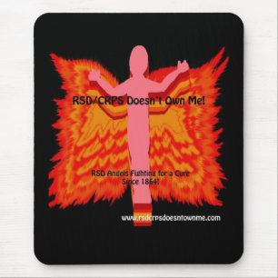 Mousepad Anjo de RSD com asas do fogo