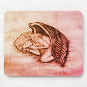 Mousepad Anjo dormindo nas nuvens do céu