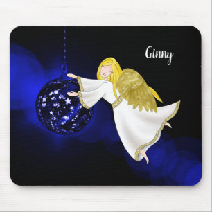 Mousepad Anjo e Azul Decoração para o Natal