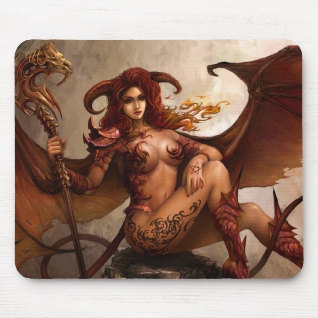 Mousepad Anjo escuro "demónio" de Azmodeus, tapete do rato (Frente)