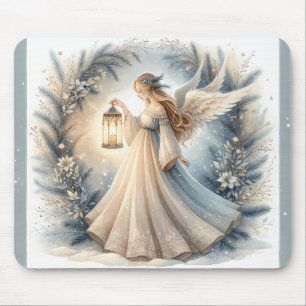 Mousepad Anjo Lanterna Celestial de Inverno da Paz