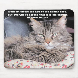 Mousepad Anjo mal-humorado com citações da "idade"