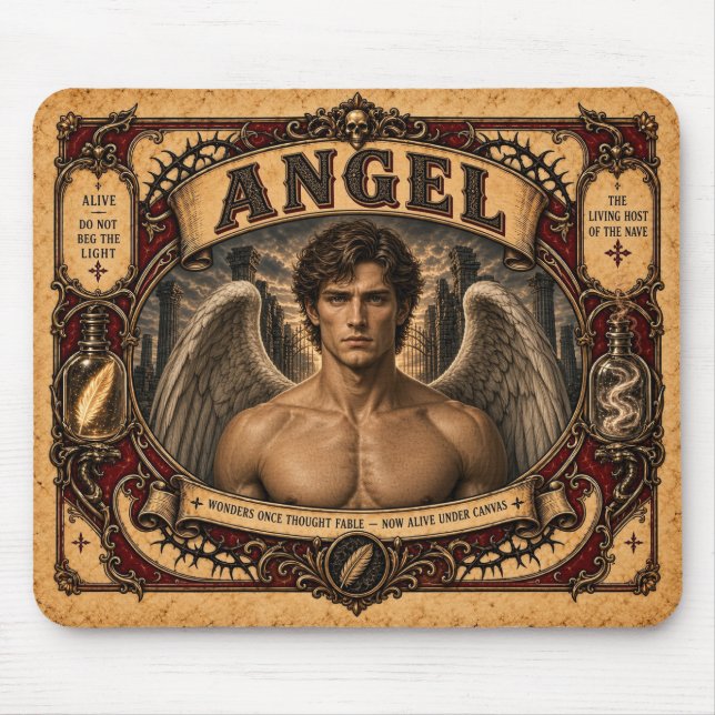 Mousepad Anjo, Monstro de Circo Vintage (Frente)