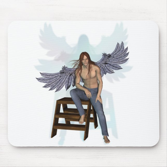 Mousepad Anjo na calças de ganga (Frente)