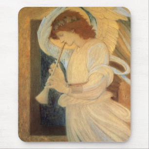Mousepad Anjo que joga o Flageolet por Burne Jones
