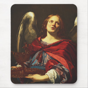 Mousepad Anjo segurando o vaso e a toalha