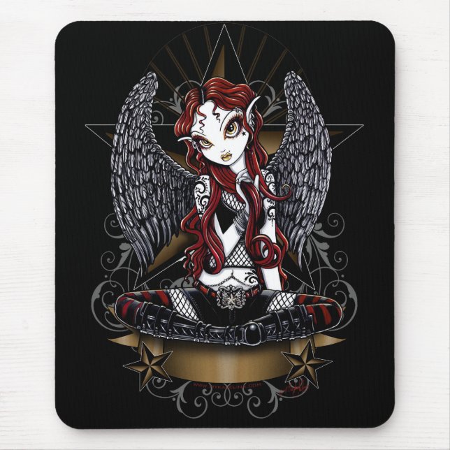 Mousepad Anjo super da estrela de Stevie por Myka Jelina (Frente)