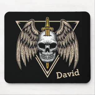 Mousepad Anjos, Caveira e Espada
