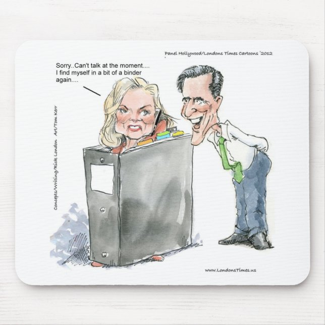 Mousepad Ann Romney Em Uma Pasta Presentes Engraçados Camis (Frente)