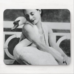 Mousepad Anna Pavlova com sua cisne Jack do animal de