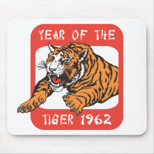 Mousepad Ano chinês do presente 1962 do tigre