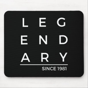 Mousepad Ano de Nascimento Lendário Desde 1981
