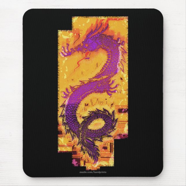 Mousepad Ano do dragão, asiático, chinês, dragão Mythical (Frente)