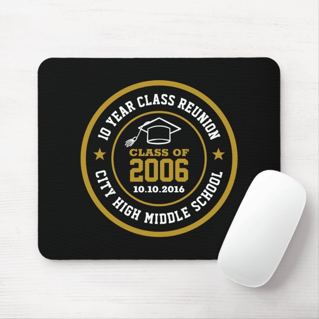 Mousepad Ano do Formandos de Reunião de Classe de segundo g (Com mouse)