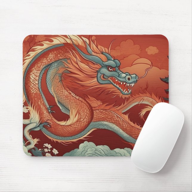 Mousepad Ano do Pad do Rato Dragão (Com mouse)