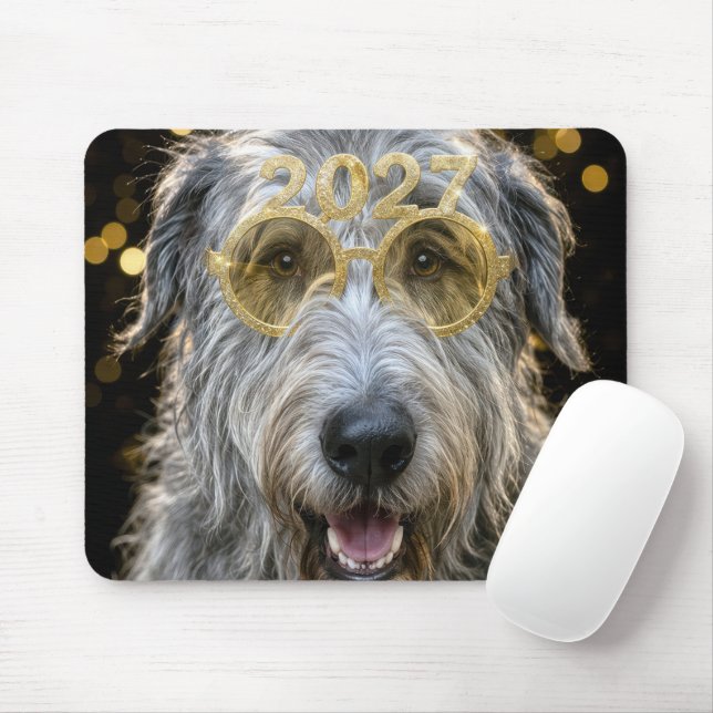 Mousepad Ano Novo 2027 Irish Wolfhound (Com mouse)